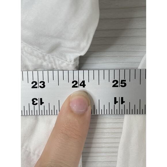 Velvet Heart Shirt Womens 1X White Tencel Button Front Long Sleeve Roll Tab Soft - Picture 5 of 9